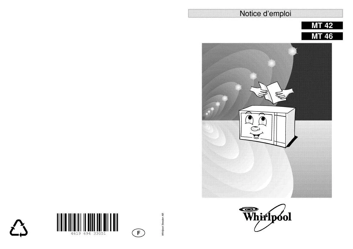 Mode d'emploi WHIRLPOOL MT 42/BLANC