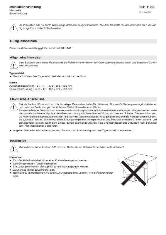 Mode d'emploi WHIRLPOOL MW-L/60 BL