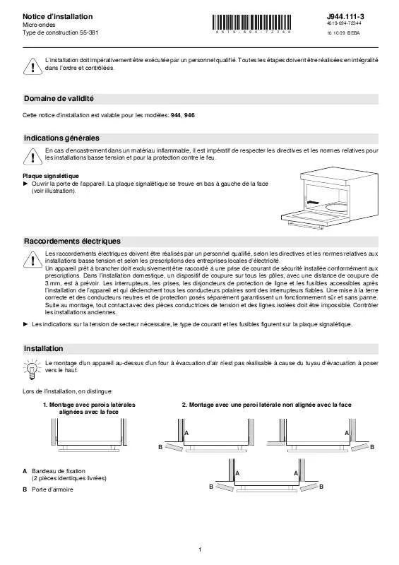 Mode d'emploi WHIRLPOOL MW-SL-A