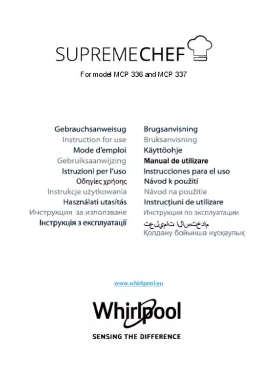 Mode d'emploi WHIRLPOOL MWP337W