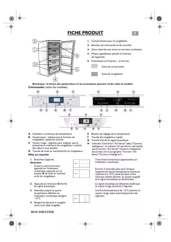 Mode d'emploi WHIRLPOOL PFVN 190W A