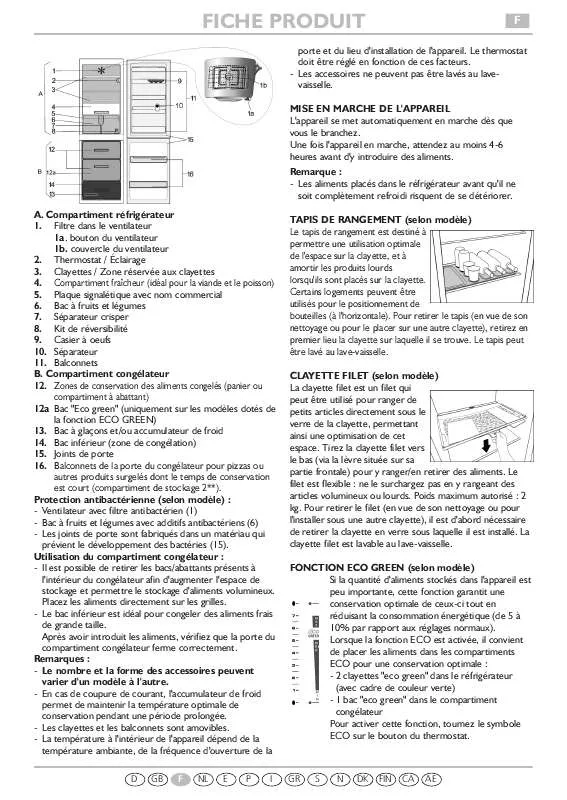 Mode d'emploi WHIRLPOOL PRB 352W A