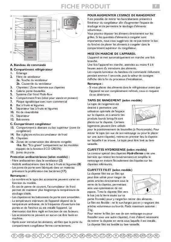 Mode d'emploi WHIRLPOOL PRBN 352I A