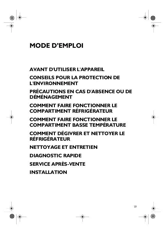 Mode d'emploi WHIRLPOOL PRC 331I A