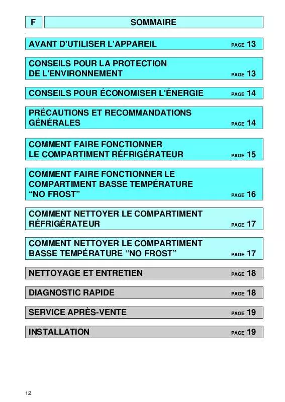 Mode d'emploi WHIRLPOOL RF 39-B