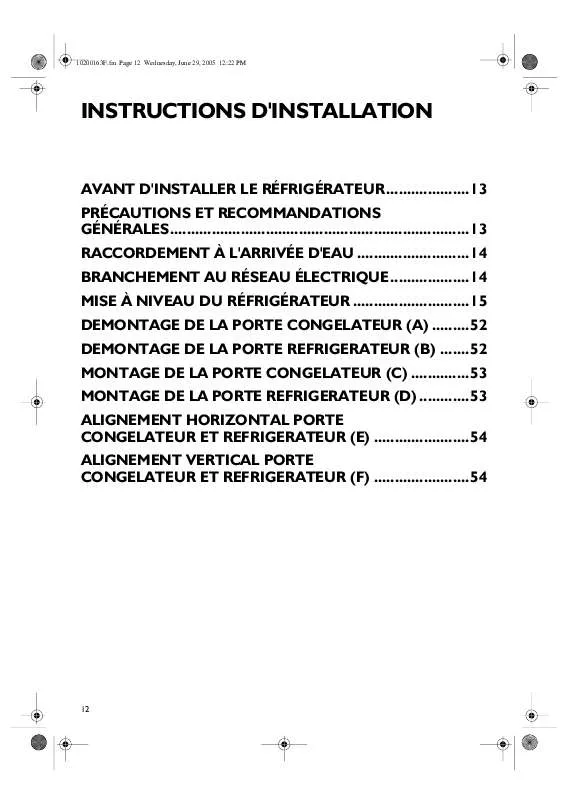 Mode d'emploi WHIRLPOOL S20E RWW2V-A/G