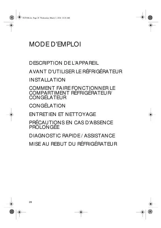 Mode d'emploi WHIRLPOOL S20F RWW1V-A/H