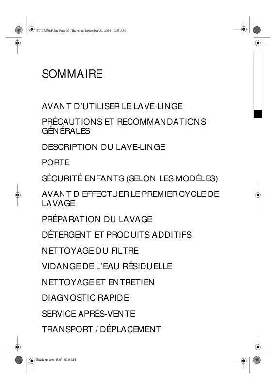 Mode d'emploi WHIRLPOOL SENSELINE 1200