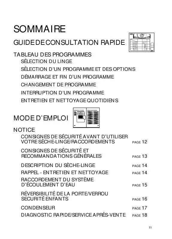 Mode d'emploi WHIRLPOOL TR EXCELLENCE 7