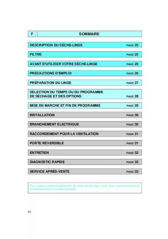 Mode d'emploi WHIRLPOOL TRA 4321