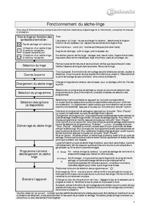 Mode d'emploi WHIRLPOOL TRKD 4627