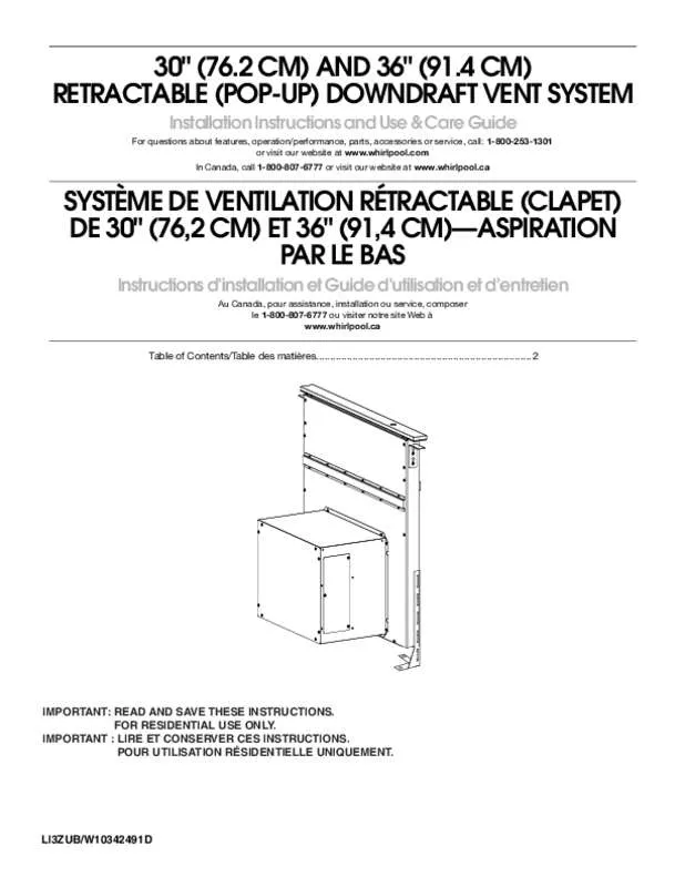 Mode d'emploi WHIRLPOOL UXD8630DYS