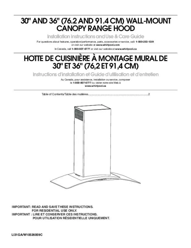 Mode d'emploi WHIRLPOOL UXW6536BSS