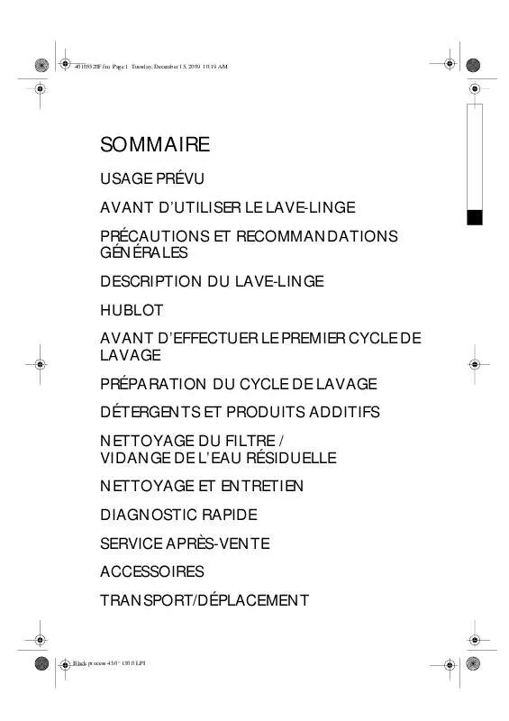 Mode d'emploi WHIRLPOOL WA SENSITIVE 22 DI