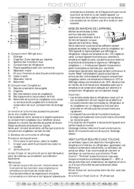 Mode d'emploi WHIRLPOOL WBC 3546 A NFCW