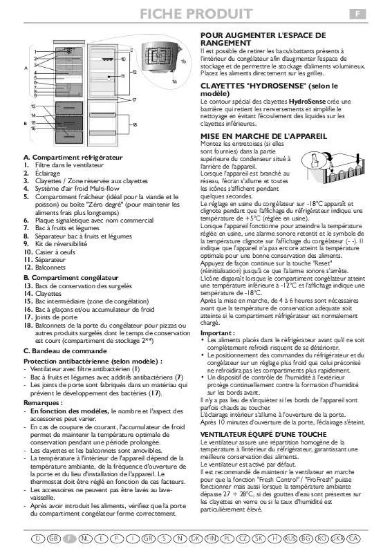 Mode d'emploi WHIRLPOOL WBC3545 A NFCSL