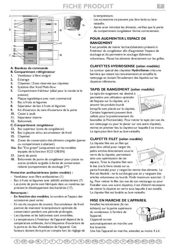 Mode d'emploi WHIRLPOOL WBE 3322 NFW