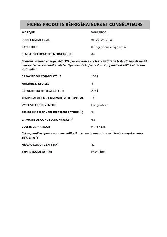 Mode d'emploi WHIRLPOOL WBE3375 NFC TS