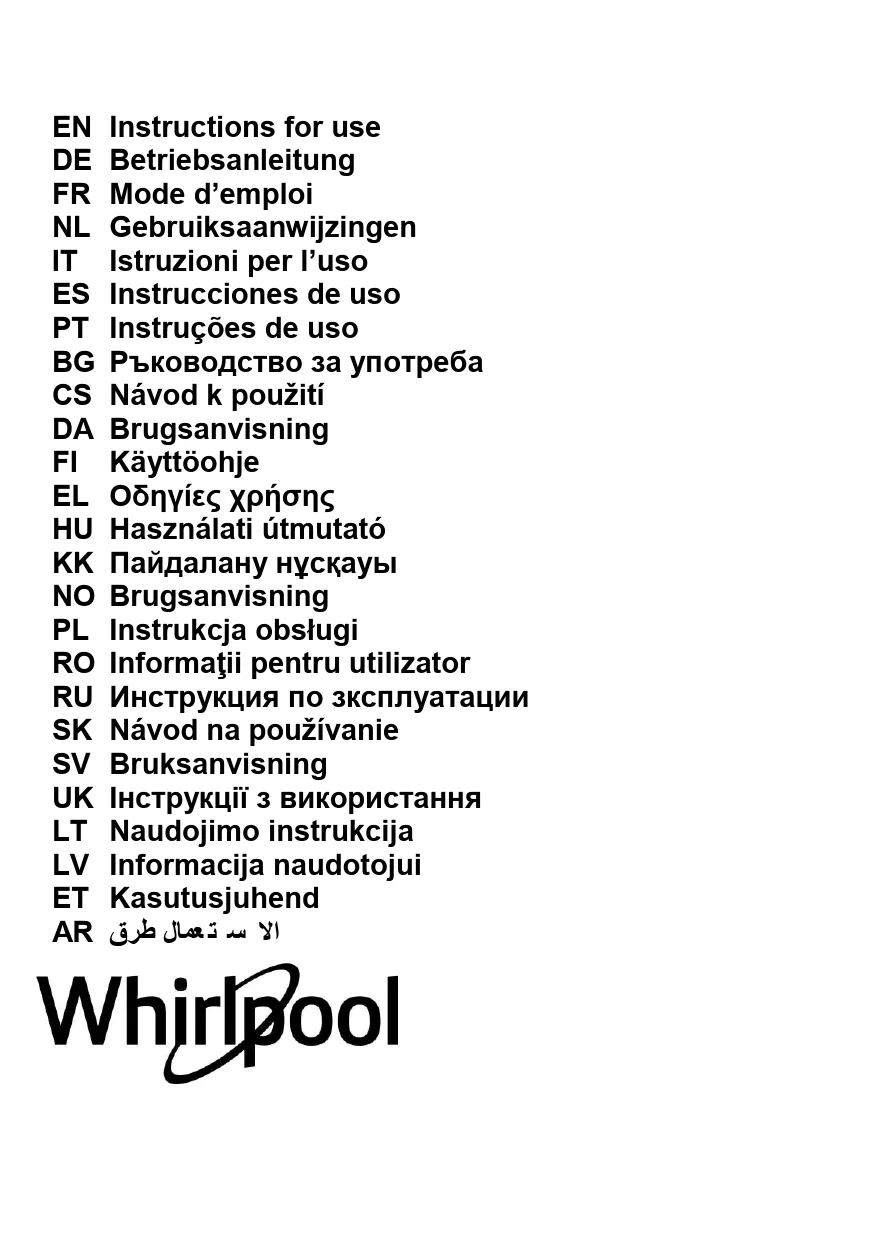 Mode d'emploi WHIRLPOOL WCT 64 FLY X