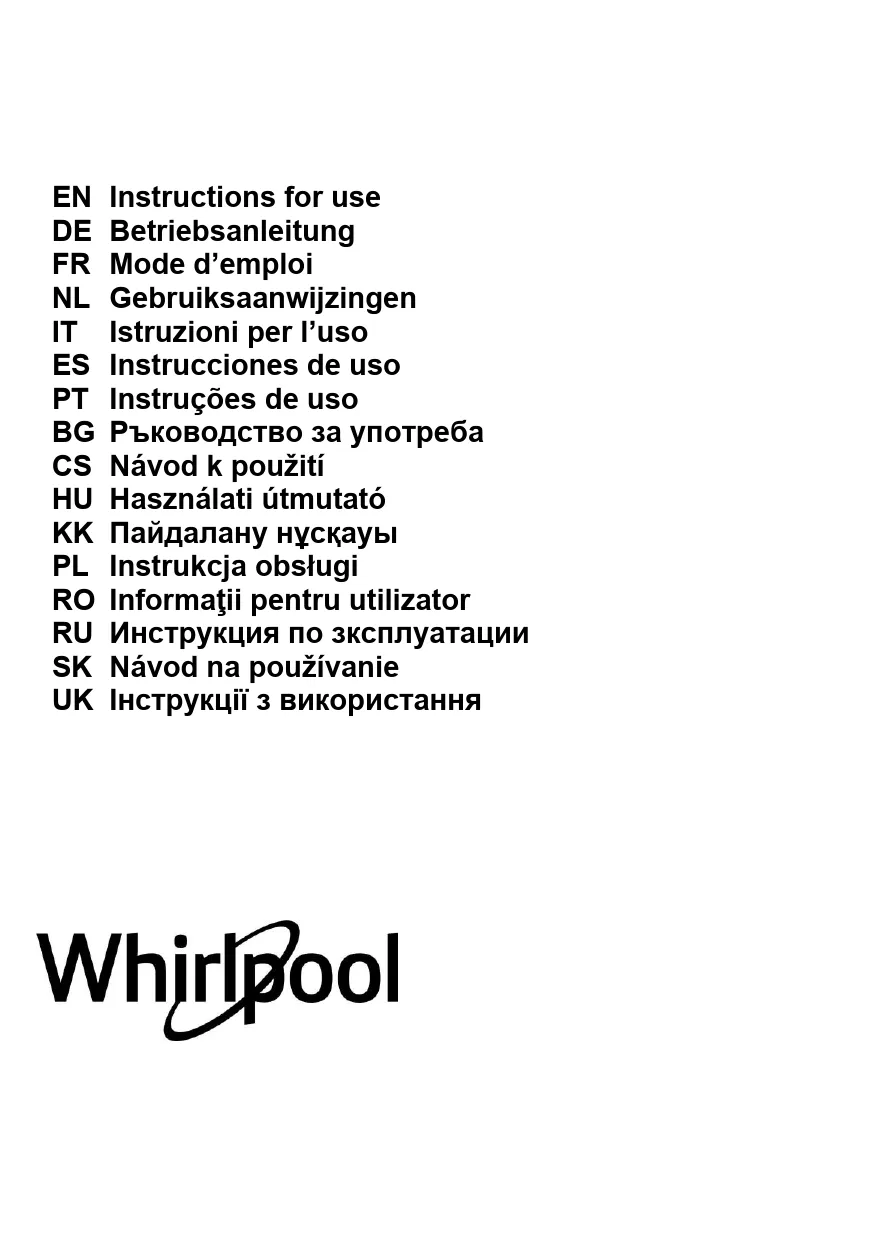 Mode d'emploi WHIRLPOOL WDO 93F BK