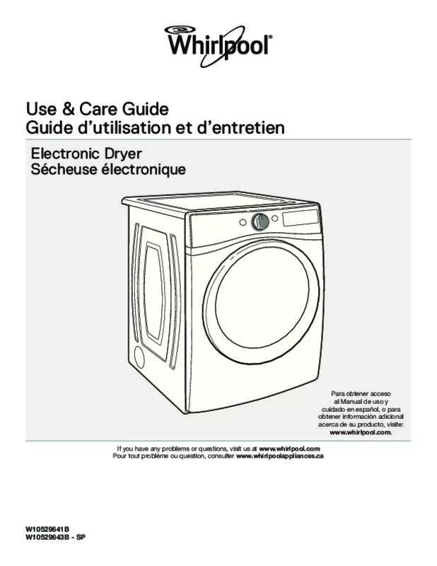 Mode d'emploi WHIRLPOOL WED71HEBW