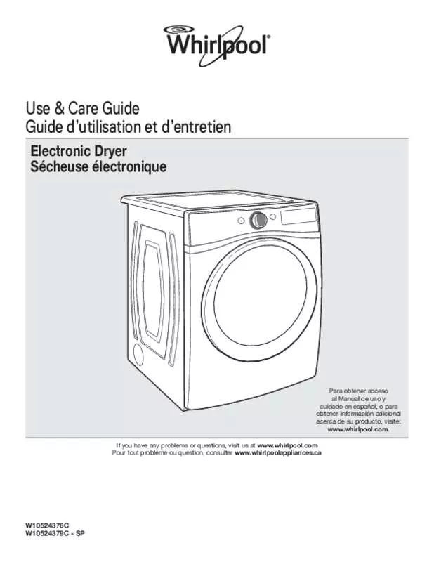 Mode d'emploi WHIRLPOOL WED94HEAW