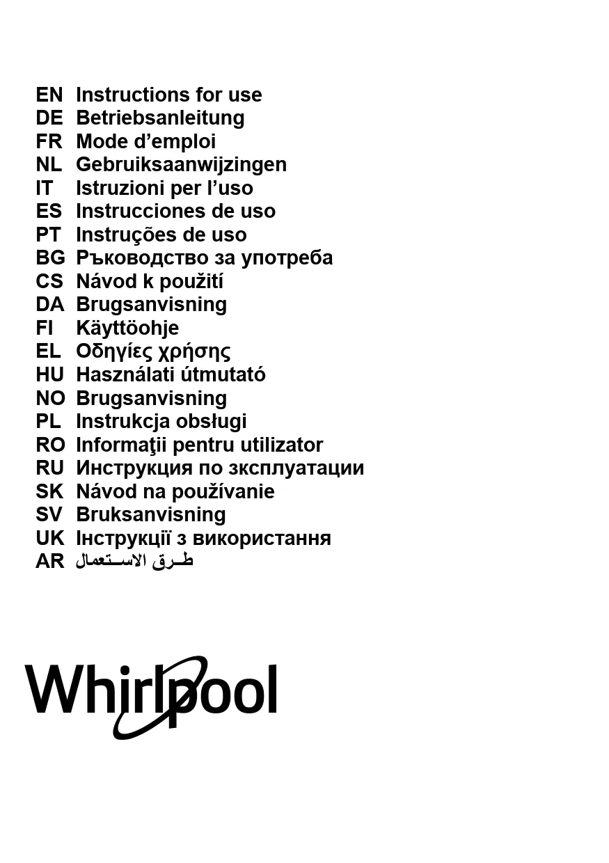 Mode d'emploi WHIRLPOOL WHBS93FLEX