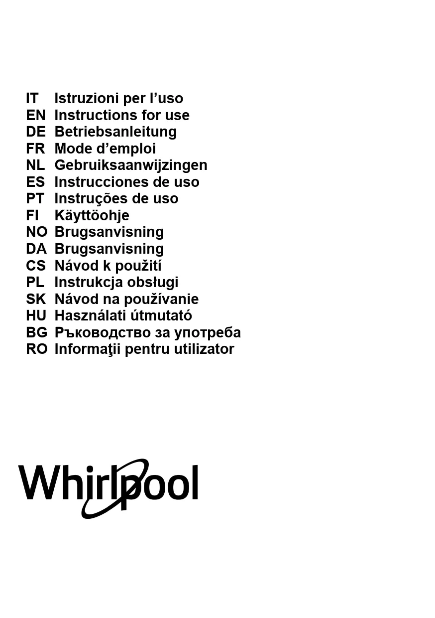 Mode d'emploi WHIRLPOOL WHBSC92FLTX