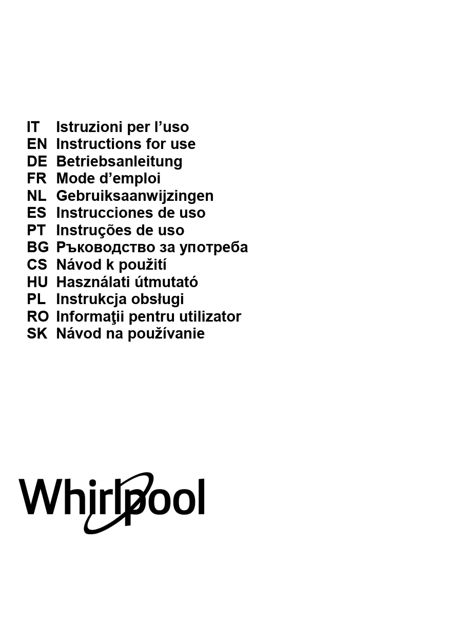 Mode d'emploi WHIRLPOOL WHSS 92F LT K