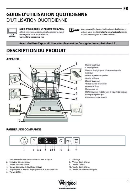 Mode d'emploi WHIRLPOOL WIC 3B16