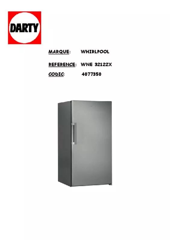 Mode d'emploi WHIRLPOOL WME32122