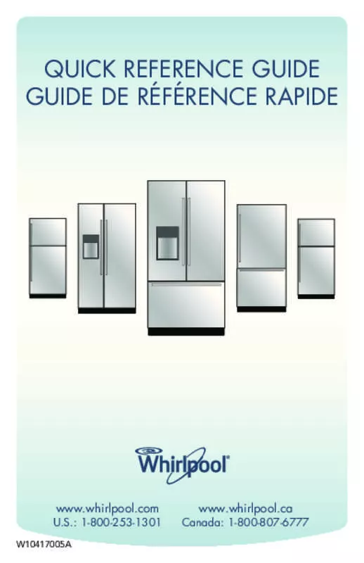 Mode d'emploi WHIRLPOOL WRF736SDAB