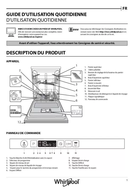 Mode d'emploi WHIRLPOOL WSIC 3B16