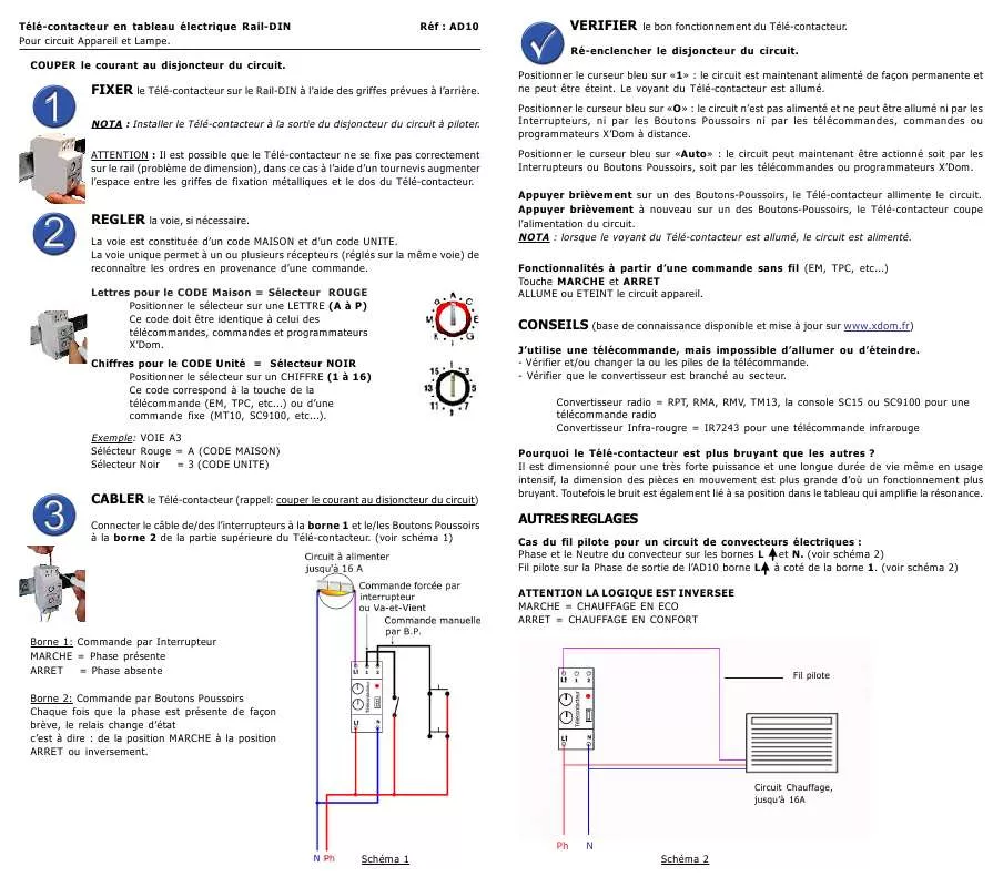 Mode d'emploi X10 AD10