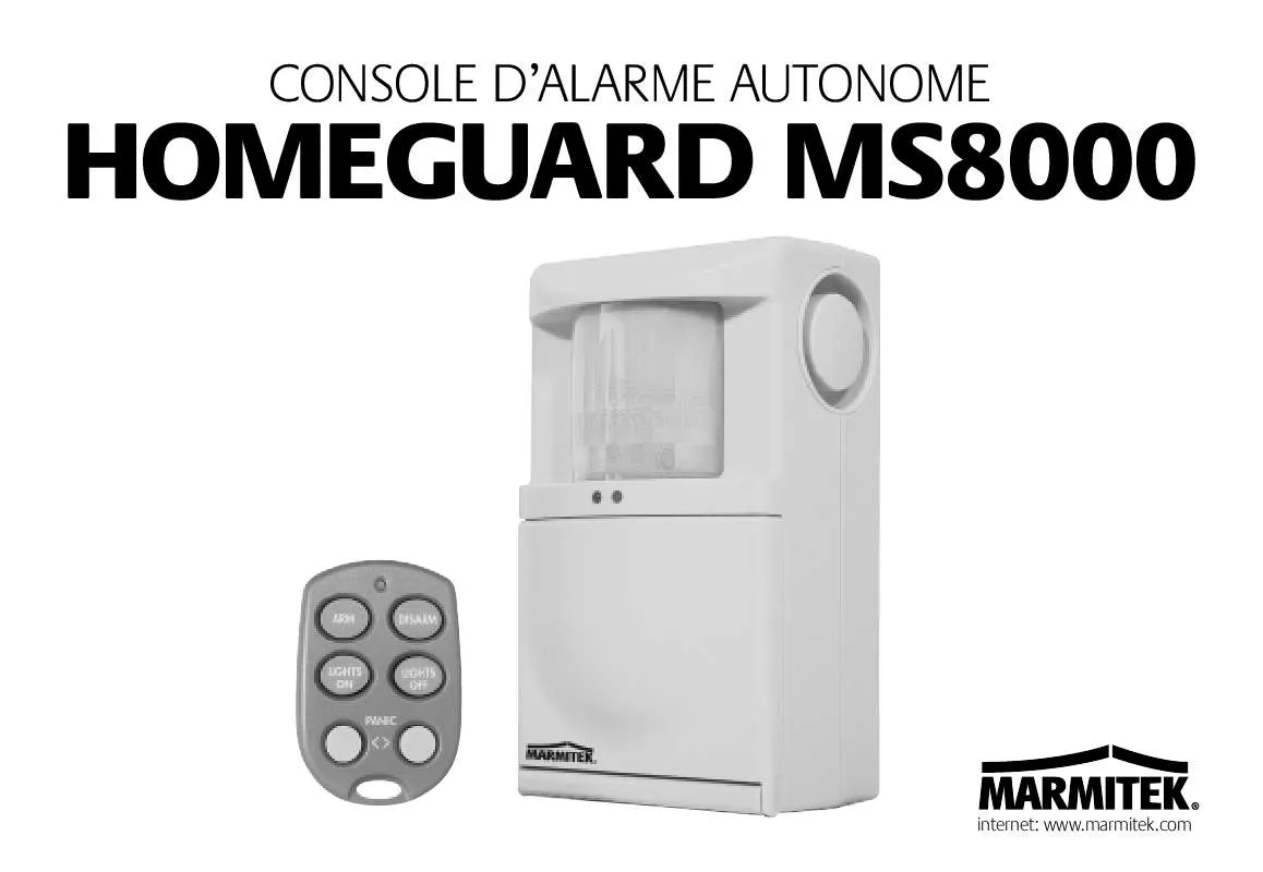 Mode d'emploi X10 HOMEGUARD MS8000