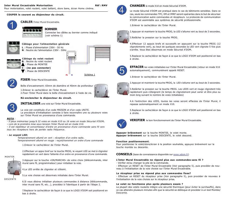 Mode d'emploi X10 RMV