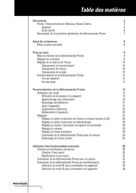 Mode d'emploi X10 RU950