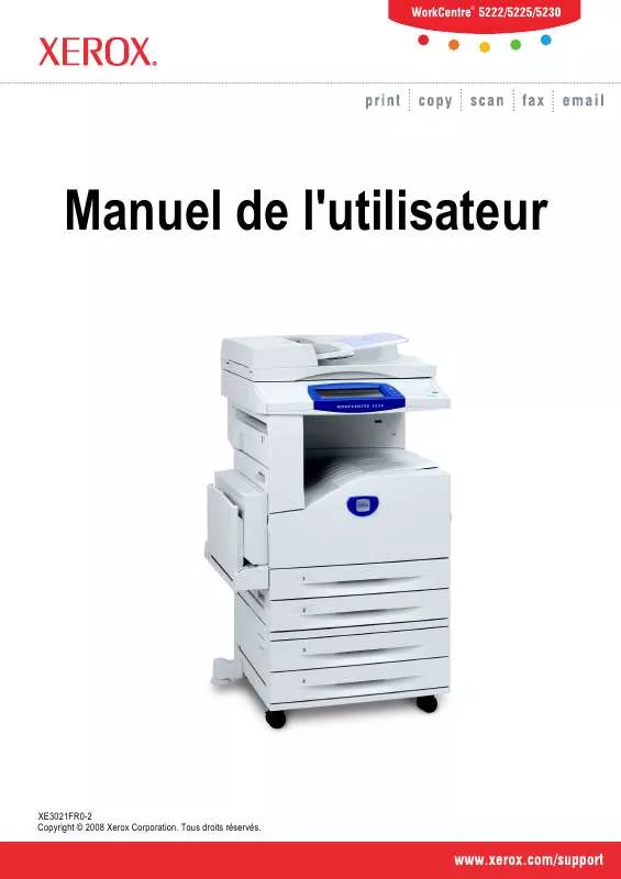 Mode d'emploi XEROX WORKCENTRE 5225