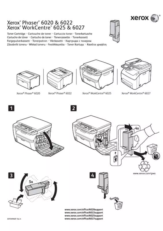 Mode d'emploi XEROX WORKCENTRE 6025