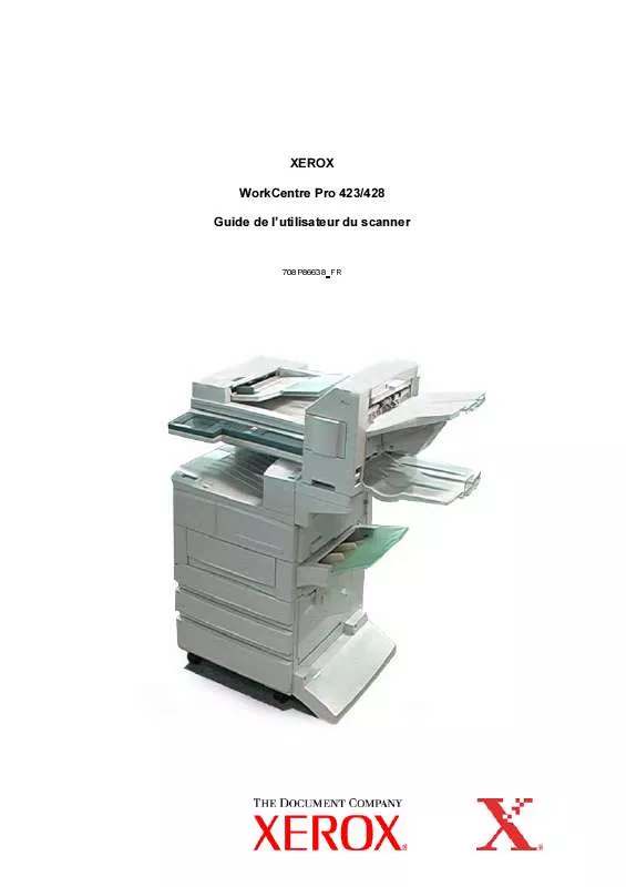 Mode d'emploi XEROX WORKCENTRE PRO 423 DIGITAL COPIER