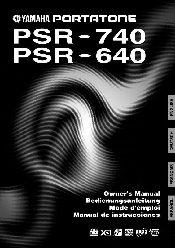 Mode d'emploi YAMAHA PSR-740-640