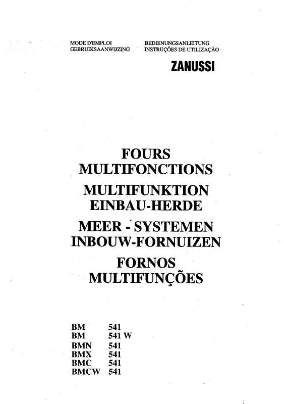 Mode d'emploi ZANUSSI BMW541