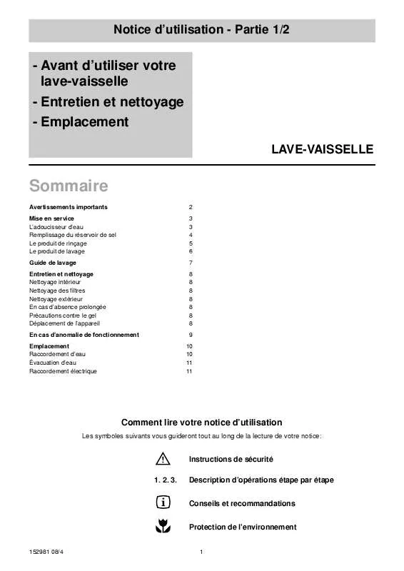 Mode d'emploi ZANUSSI DA4352