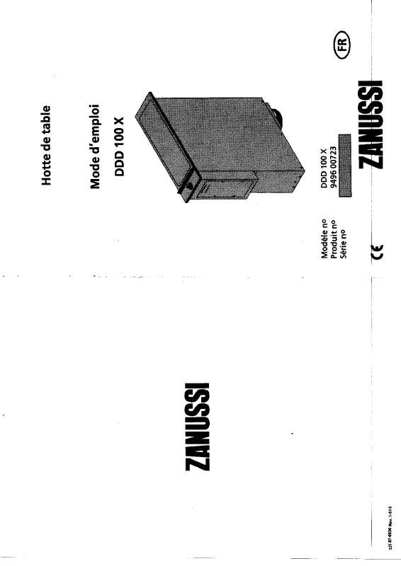 Mode d'emploi ZANUSSI DDD100X