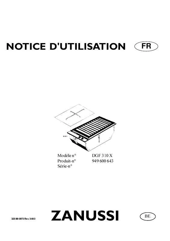 Mode d'emploi ZANUSSI DGF310X