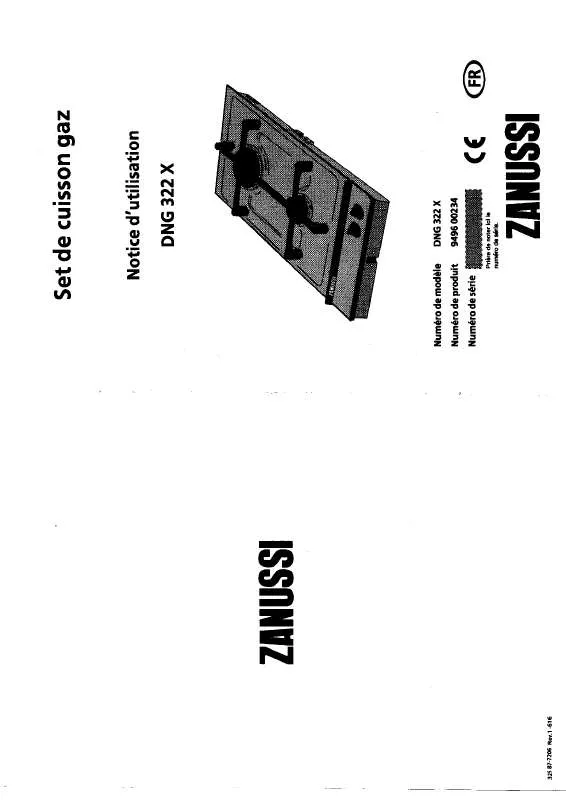 Mode d'emploi ZANUSSI DNG322X