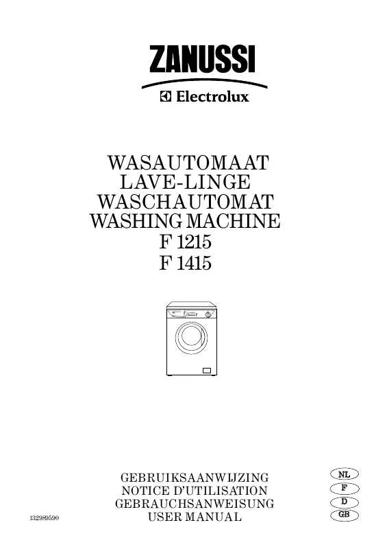 Mode d'emploi ZANUSSI F1215