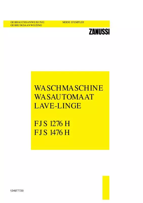 Mode d'emploi ZANUSSI FJS1276H