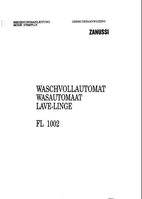 Mode d'emploi ZANUSSI FL1002