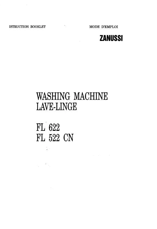 Mode d'emploi ZANUSSI FL622